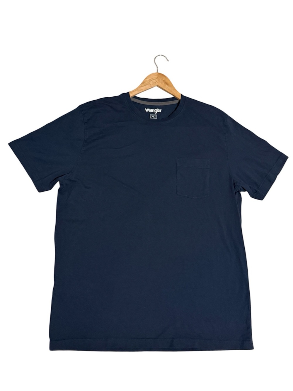 Men’s Wrangler XLT Pocket T-shirt 100% Cotton Navy Blue